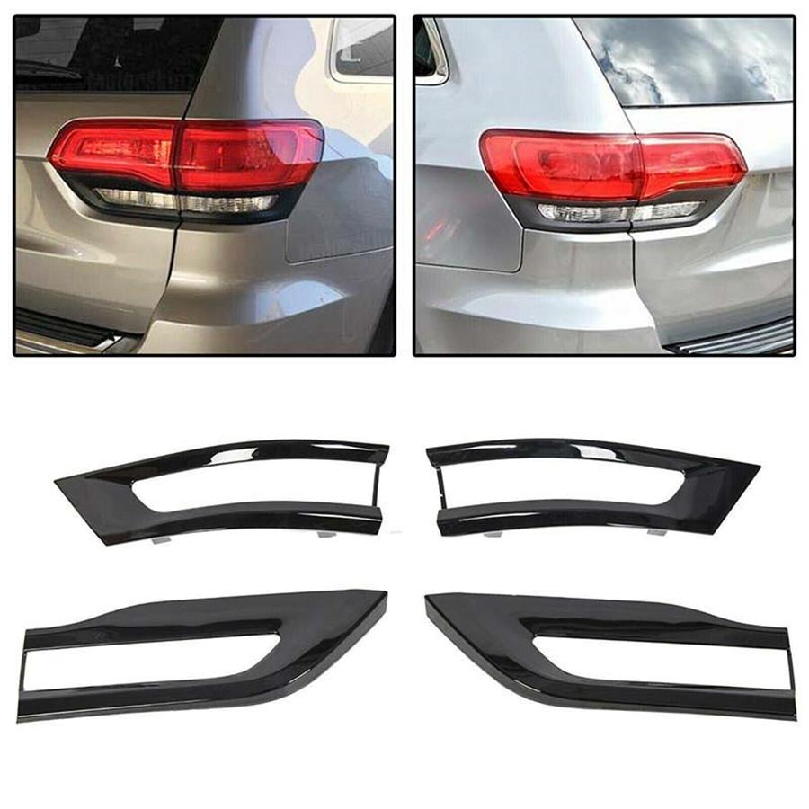 For Jeep Grand Cherokee 2014 15 16 17-2020 Gloss Black Tail Light Trim Bezel Kit