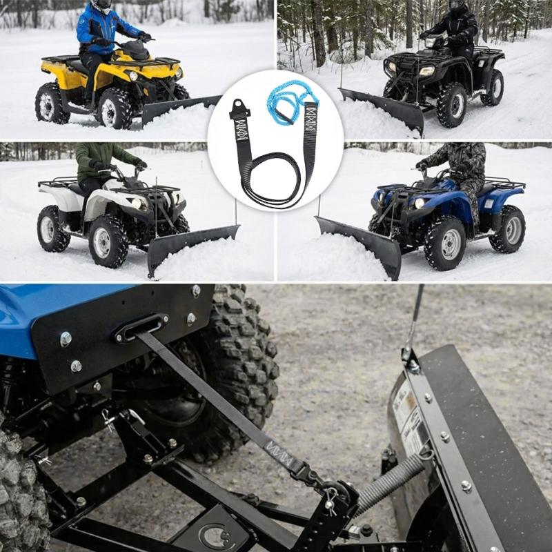 64 Inches Reinforced Winch Strap Abs Snow Plow Winch Strap Easy to Use for Winter Outdoor Work On ATV UTV & Snow Plows