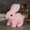 Длинношерстный кролик, электрическая плюшевая игрушка, мягкая плюшевая имитация, маленькая кукла-зверушка, батарейный интерактивный любимый подарок для детей