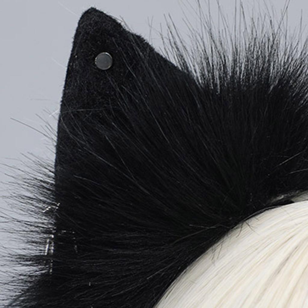 Anime Character Headband Wolf Ears Shape Hair Hoop Plush Carnivals Party Headpiece Cosplay Party Costume Props Unisex