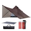 FIELDOOR Fork Tent 280 Plus Polyester Aluminum Tent Pole 6 of 2 Ground Sheet [Dark Brown] & Connected/Set &