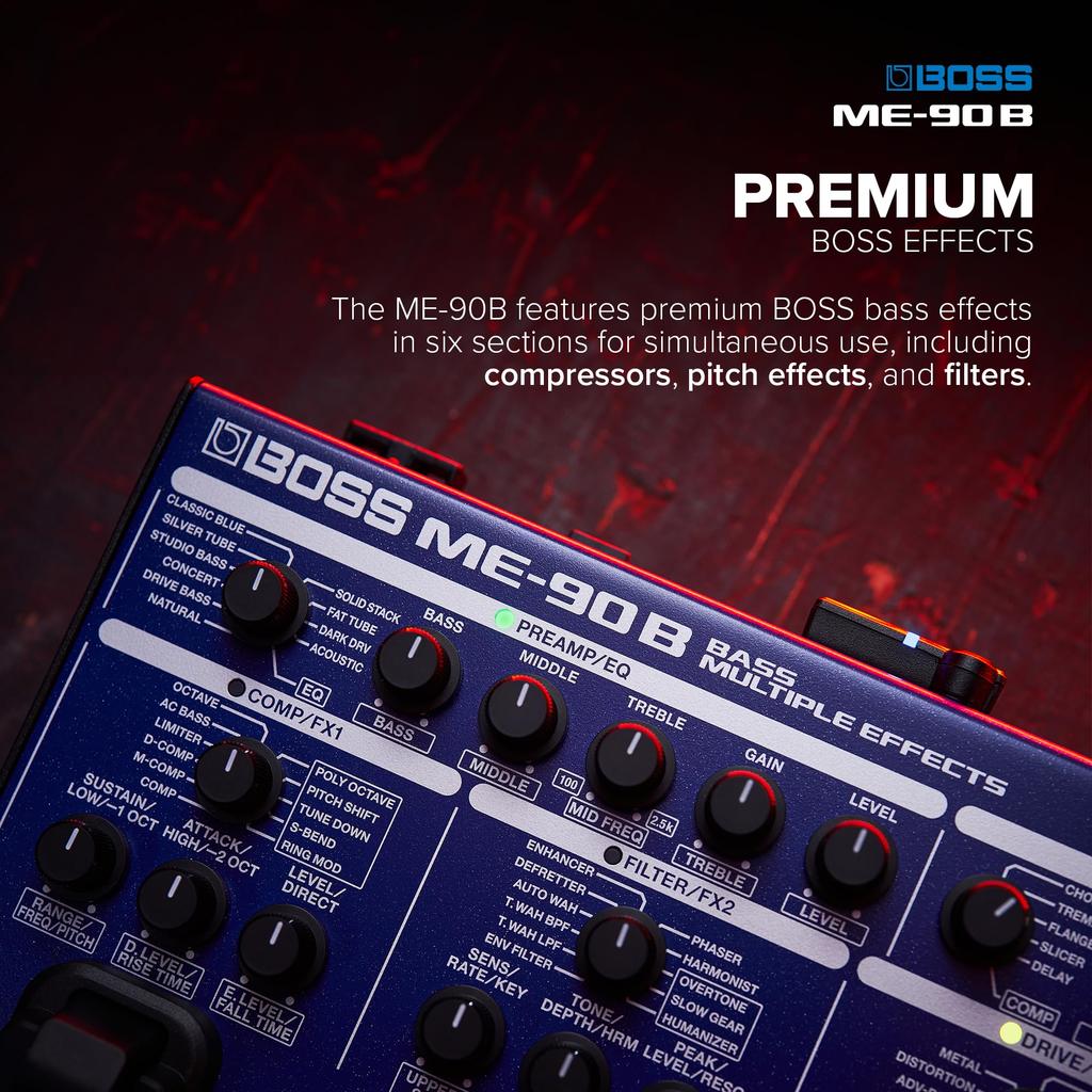 BOSS Bass Bass Processor 10 встроенных моделей усилителей AIRD 61 эффект из библиотеки эффектов BOSS Bass 8 ножных переключателей Модернизированная педаль экспрессии ME-90B