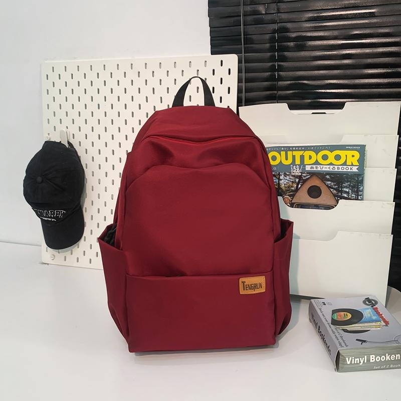 Женский однотонный рюкзак Мужской рюкзак Легкая дорожная сумка для компьютера Студенческий школьный рюкзак