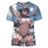 Футболка с 3D принтом аниме Kill La Kill, мужские и женские летние свободные рубашки в стиле Харадзюку, уличная одежда унисекс, футболки, топы