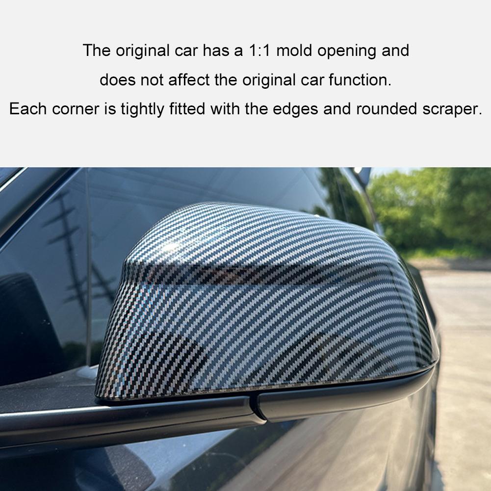 Real Carbon Fiber Rear View Mirrors Cover For Tesla Model Y Launch 2025+ Juniper 2025 Side Door Rearview Mirror Cover