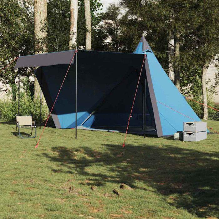 VidaXL Family Tent Teepee 8 Person Blue Waterproof, Tent, Camping Shelter, Garden Shelter, Camping Tent 4009446