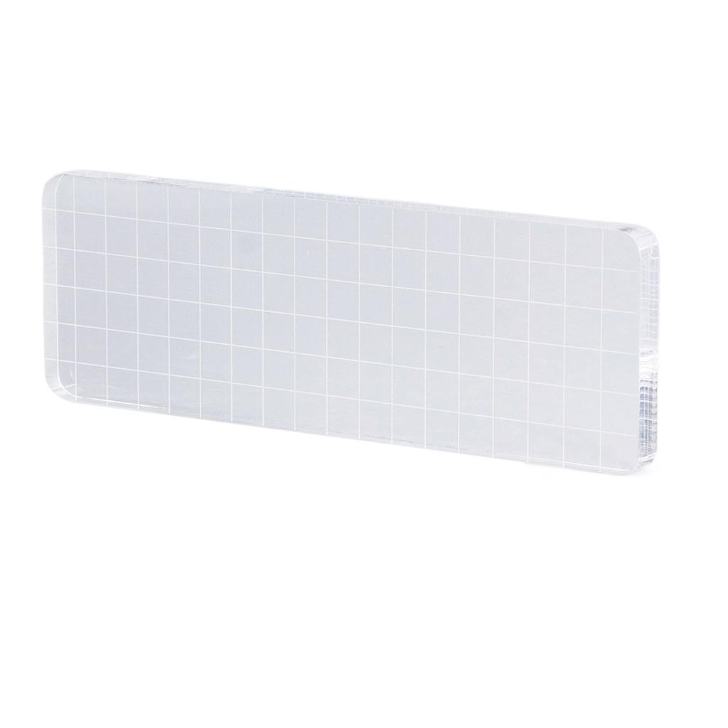 Акриловый блок 6x18 см безопасный круглый угловой дизайн прозрачные многоразовые прозрачные штампы для блокнота