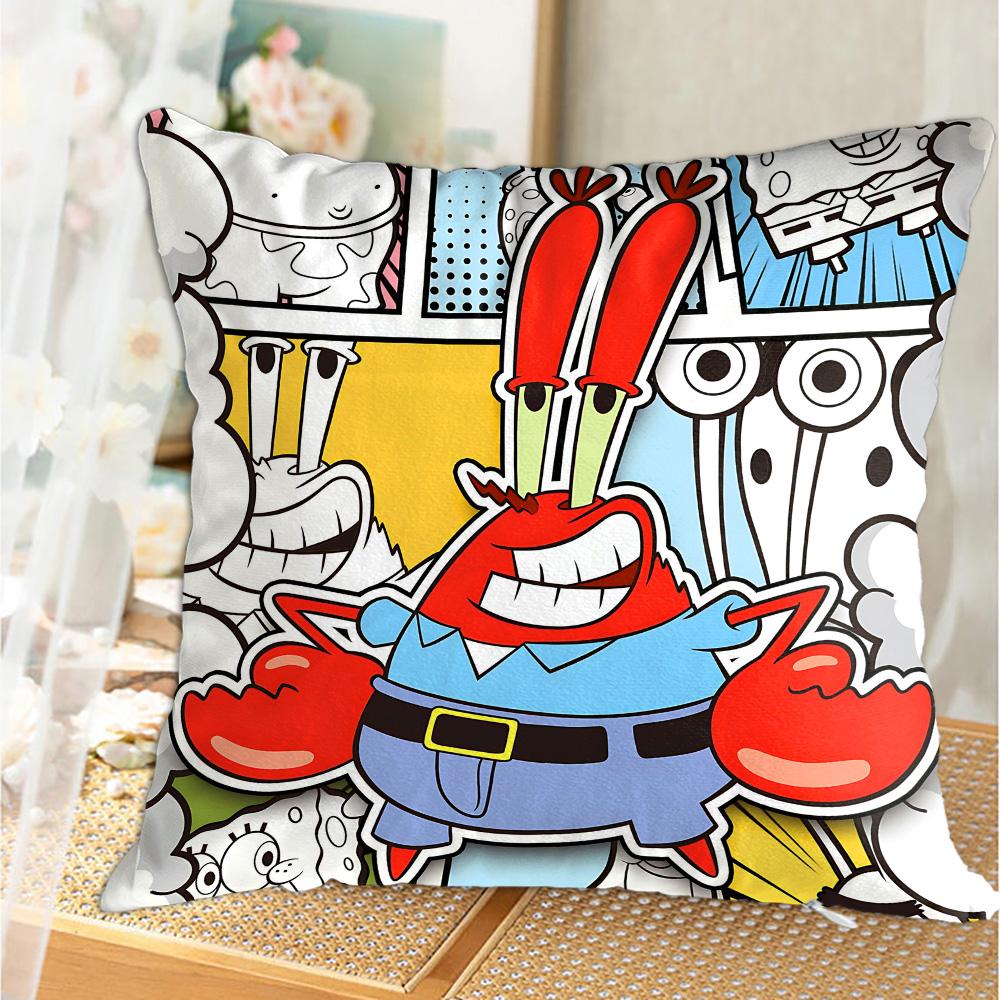 Personalized Gift Kawaii SSpongebobs Home Decorations Bedroom New Year Decorative Cushion Cover Living Room Luxury Cushions