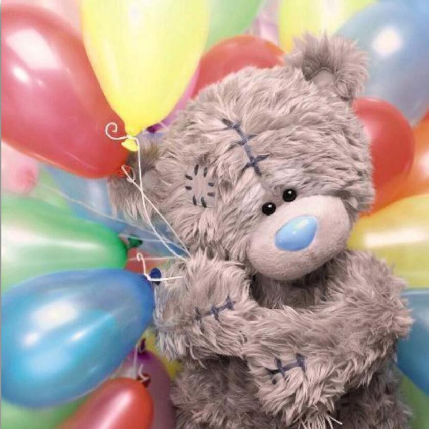 5D алмазная живопись плюшевый мишка полный алмаз животное круглый алмаз мозаика узор украшение дома Diy ручной работы