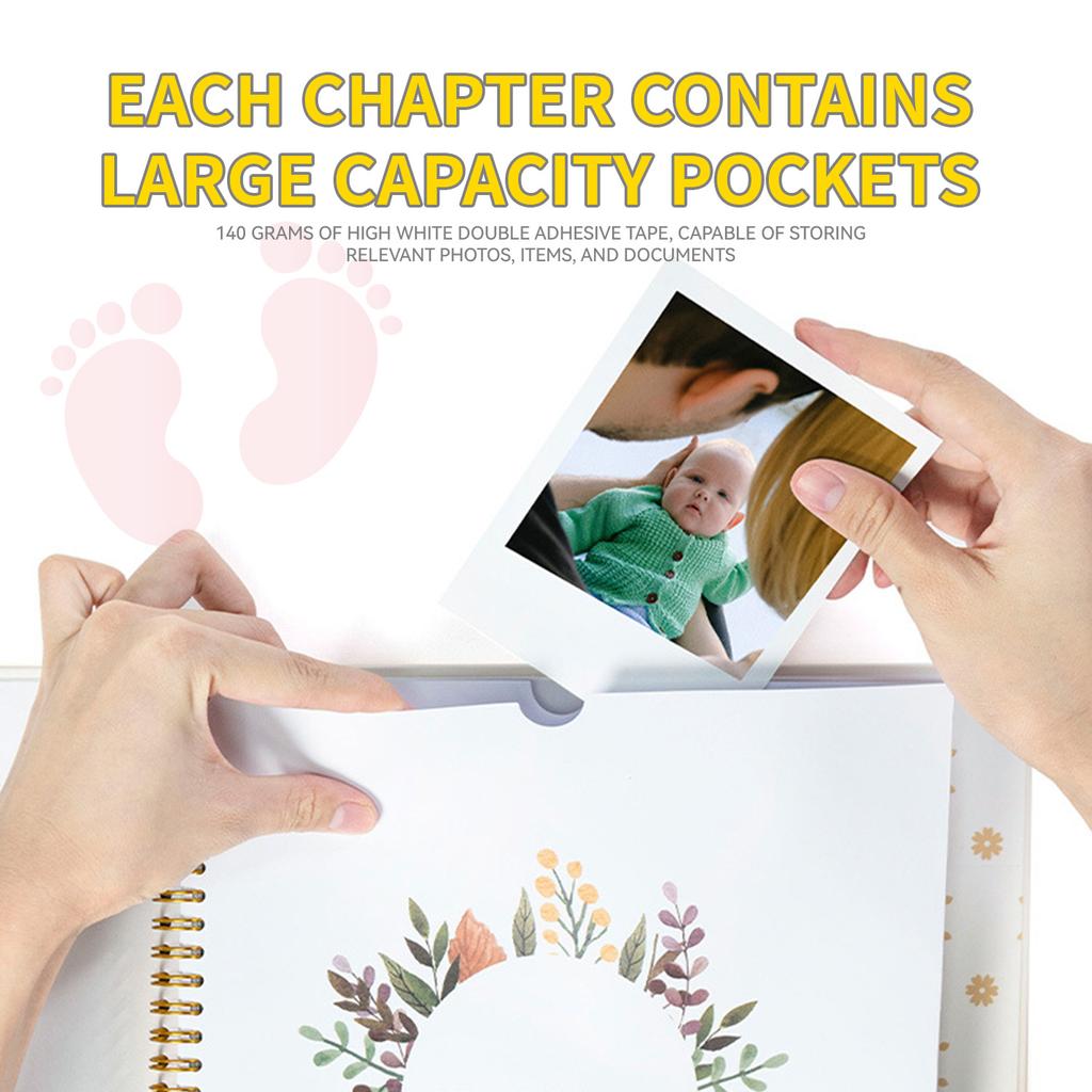 Детская книга памяти о беременности Сделай сам Семейная книга записей о росте детей Фотоальбом Первый год Альбом для скрапбукинга Книга памяти для новоиспеченных родителей