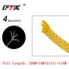 FTK 114M Плетеная леска из полиэтилена Рыболовный шнур 8-60 фунтов 0,1-0,4 мм 4-жильный мультифиламентный шнур из полиэтилена 115M Рыболовная леска