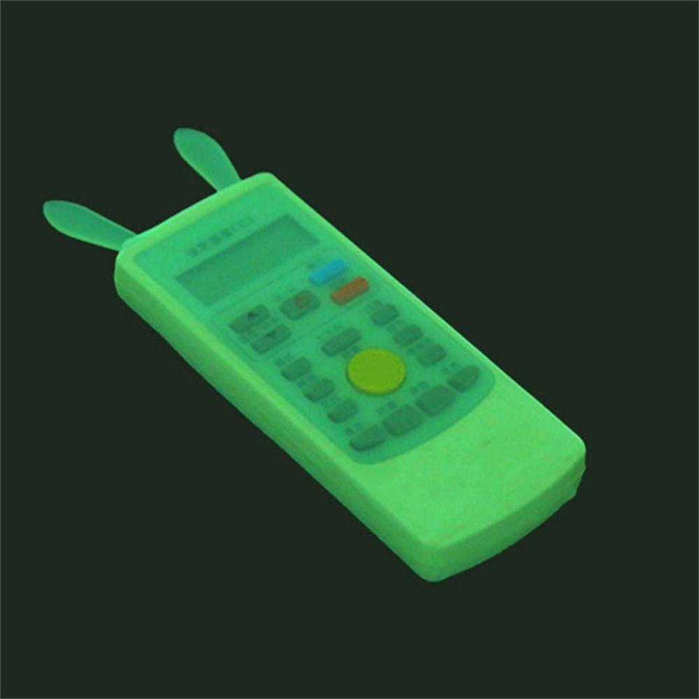 Чехол для пульта управления в виде кроличьих ушек, силиконовый, прозрачный, чехол для пульта управления телевизором, светящийся, пылезащитный чехол для хранения для кондиционера