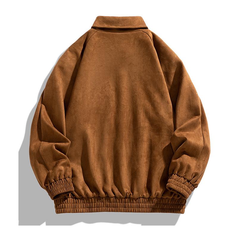 Listing Oversized Aviator Jacket Fashion Casual Suede Flip Lining Slim Quality Men's Spring And Fall Loose Work Coat