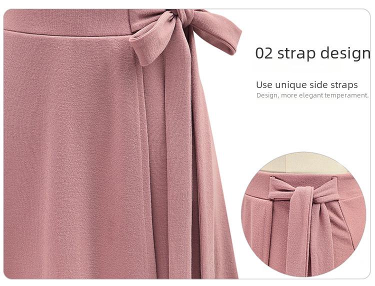 High-Waist Irregular Slit Skirts for Women - Autumn Collection, European & American Style, Plus Size, Medium To Long Length with Strappy Design