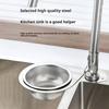 Kitchen Sink Drain Basket Swan Rack Triangular Sink Filter Basket Stainless Steel Drainage Rack for Food Debris Hangs On Faucet Multifunctional Gadget
