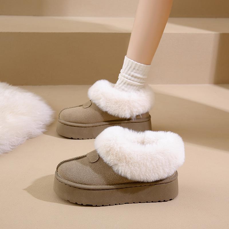Женские зимние сапоги, бархатные, утолщенные, водонепроницаемые и нескользящие, для улицы, теплые и морозостойкие, большие, хлопковые, женские туфли-хлебцы