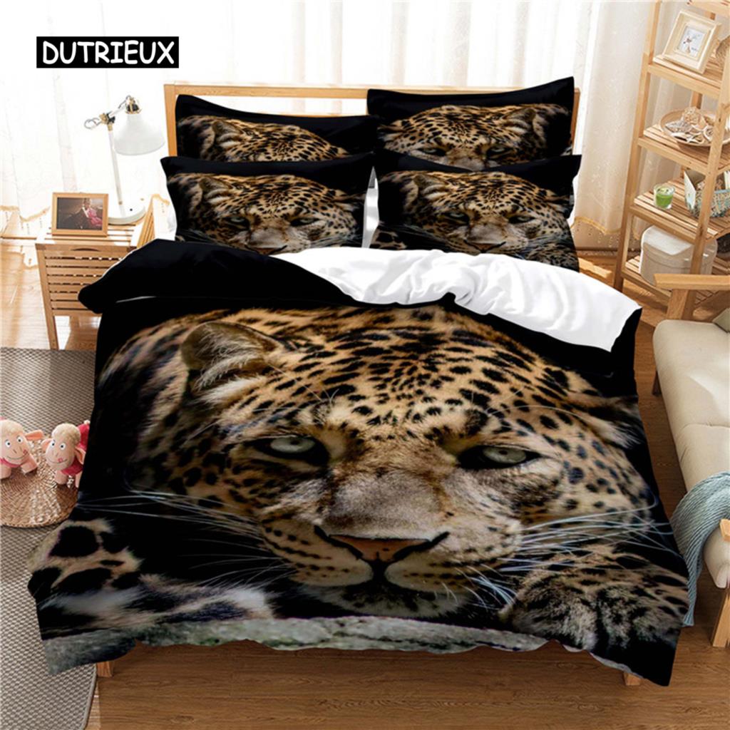 Agile Leopard Bedding Set Duvet Cover Set 3d Bedding Digital Printing Bed Linen Queen Size Bedding Set Fashion Design