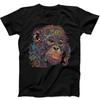 230 Gsm 100% Cotton Monkey Mandala Art Best Seller Funny Gift Black T Shirt B259