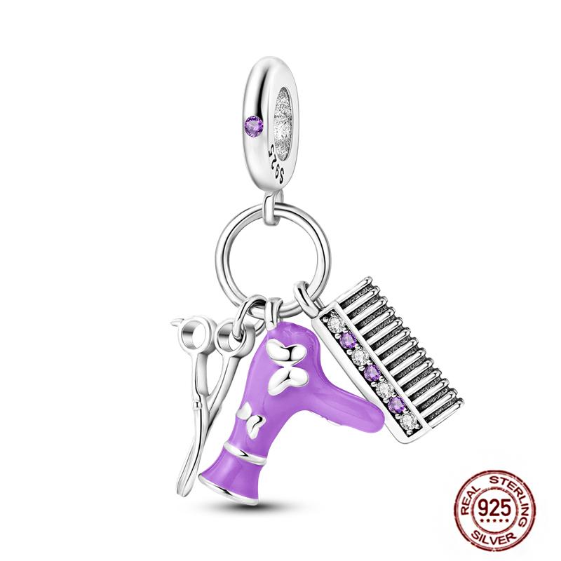 Ежедневные статьи Медные розовые парфюмерные шармы Камера Гантель Смарт-часы Бусины Подходят для оригинальных браслетов DIY Ювелирный подарок