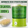 1.5L 3 Layers Ntelligent Bean Sprouts Machine Multifunctional Automatic Bean Sprouts Homemade DIY Tools 220V