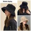Foldable Wide Brim Sun Hat Breathable Solid Color Bucket Hat Fashion Fishmen Hat  Summer