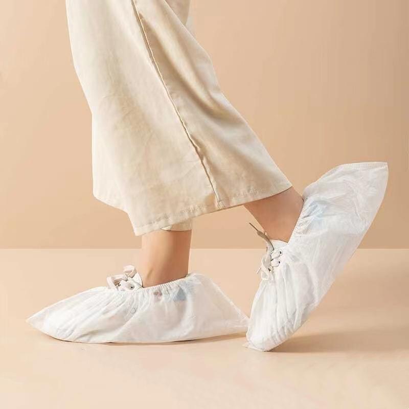 100 шт. в упаковке одноразовые бахилы нескользящие большие бахилы для ног для подрядчиков в помещении ковровые покрытия для обуви защитные