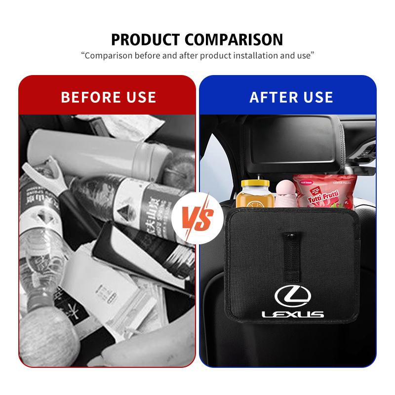 For Lexus Multifunctional Car Seat Back Storage Bag Hanging Tidying Stowing Organizer Box RX350 IS250 IS200 GS300 LX570 RC350EY7