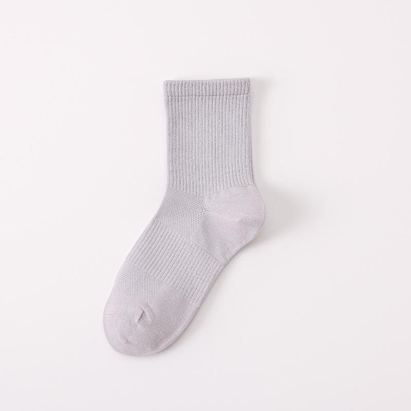 Женские весенне-осенние однотонные антибактериальные дезодорирующие влагоотводящие носки-гольфы для движения, не скатывающиеся