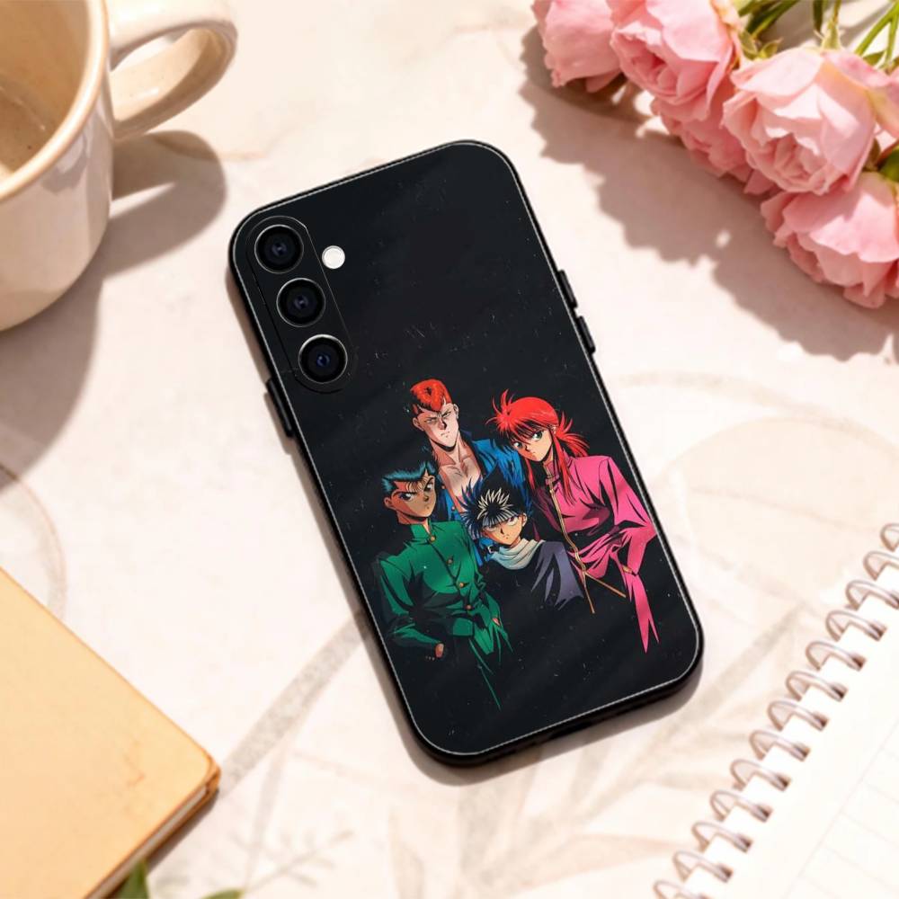 Vintage 90s Anime Yu Yu Hakusho phone Case For Samsung Galaxy A73,A72,A71,A70,A53,A52,A51,Others Soft Black Shell