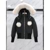2026 Womens Down Jacket With Detachable Fox Fur Hood 85-90% White Duck Ultra-Short Warm Winter Coat