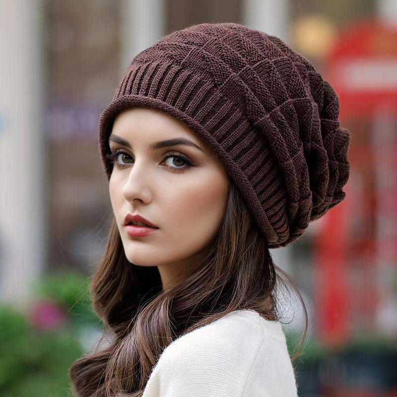 1 шт. Шапки Модные Облегающие голову Ветрозащитные Вязаные Корейский стиль Женские Для беременных Шапки-бини Повседневные Теплые для ушей Свободные