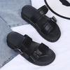 Женские шлепанцы Xiaoxiangfeng для улицы 2025 лето новые сандалии на платформе с пряжкой ремня повседневные большого размера пляжные сандалии на одной перемычке