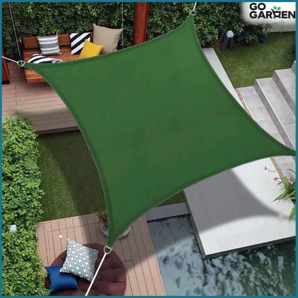 Sail Canopy Shade UV Protection Material For Garden Green 3X2