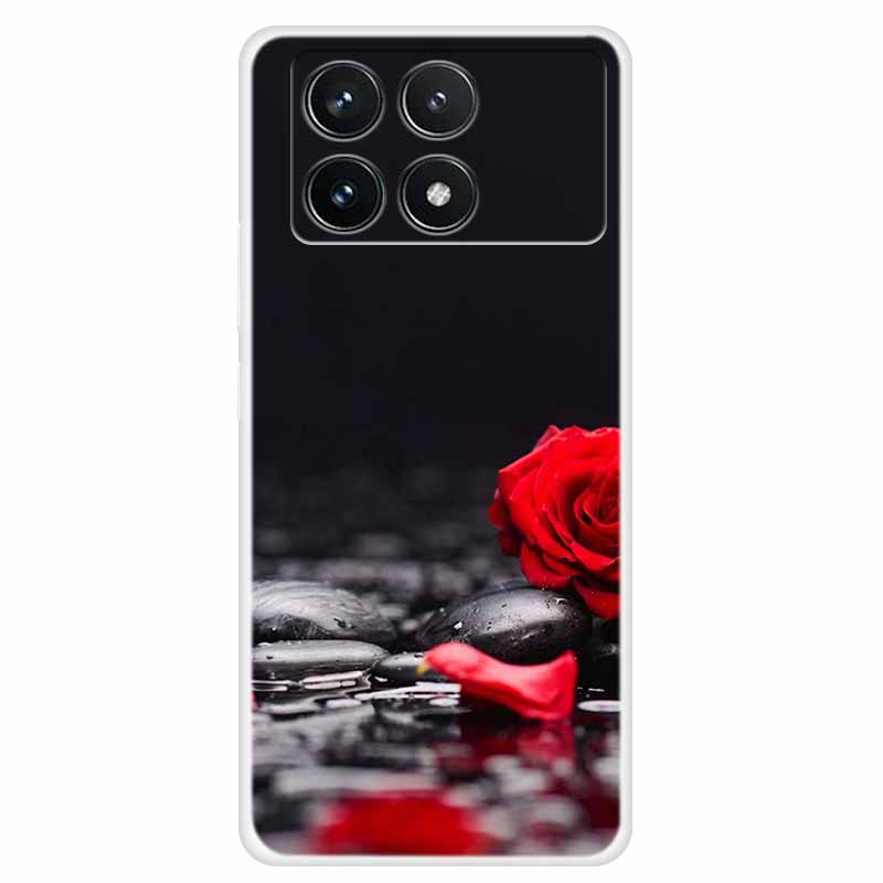 Clear Cover For Xiaomi Poco F6 Pro Case 2024 Paint Soft Silicone TPU Back Cases For Xiaomi Poco F6 Pro 5G Phone Cover Capa Coque