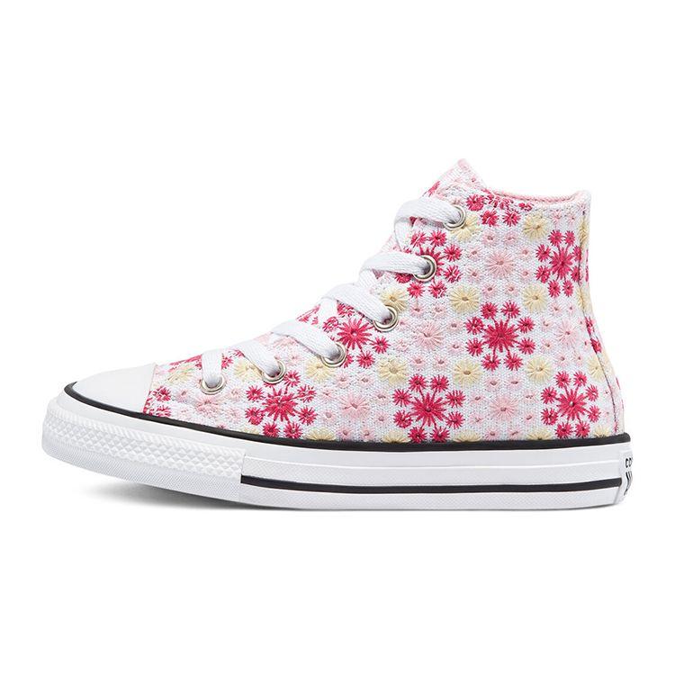 Converse Chuck Taylor All Star High GS Broderie Kids Sneakers Pink White Black 671286C