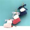 Christmas Boots Keychain Cute Bow Bag Pendant Cartoon Plush Car Keychain Ring Gift Accessories