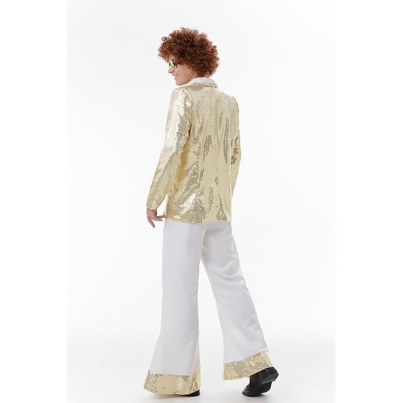 Halloween Elvis Presley Costume Outfit With Wig Retro Hip Hop Stage Performance