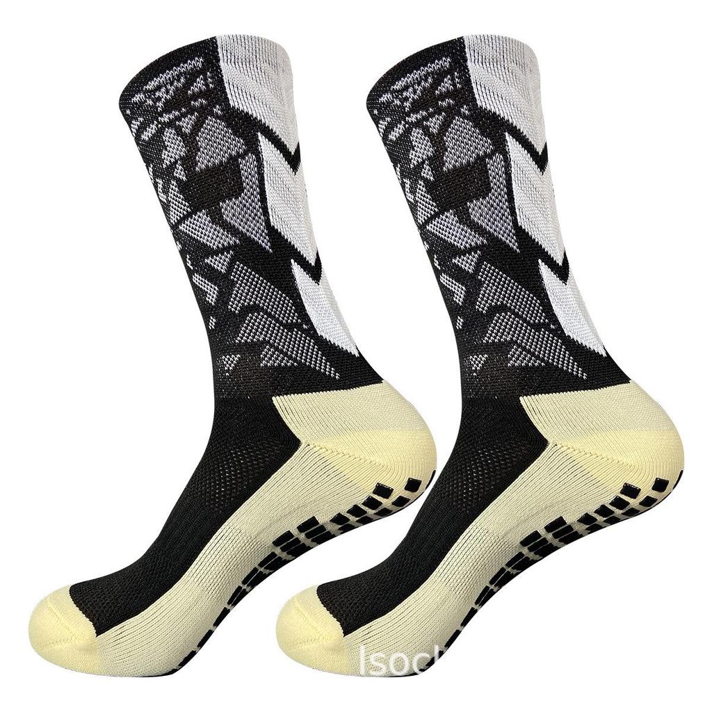 Silicone Non-slip Grip Socks for Men: Football, Basketball, Cycling - Thickened, Towel Bottom Sports Socks