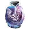 Girl 3D Printing Women Hoodies Cat Animal Series Pullover Animals Long Sleeve Hoodies Girls Tops Man Sweatshirts