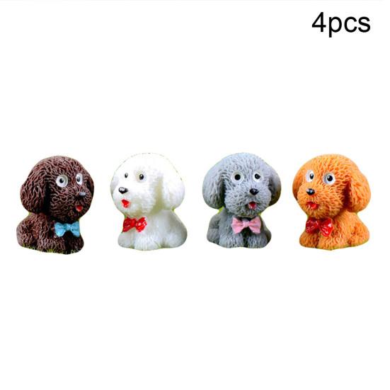 4 шт. Милая фигурка щенка собаки поделки своими руками миниатюрное украшение для сада фей подарок MIT