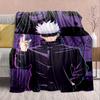 Jujutsu Kaisen Flannel Pattern Blanket Warm Soft Throw Lightweight Plush Sofa Bed Home Decor -QJY
