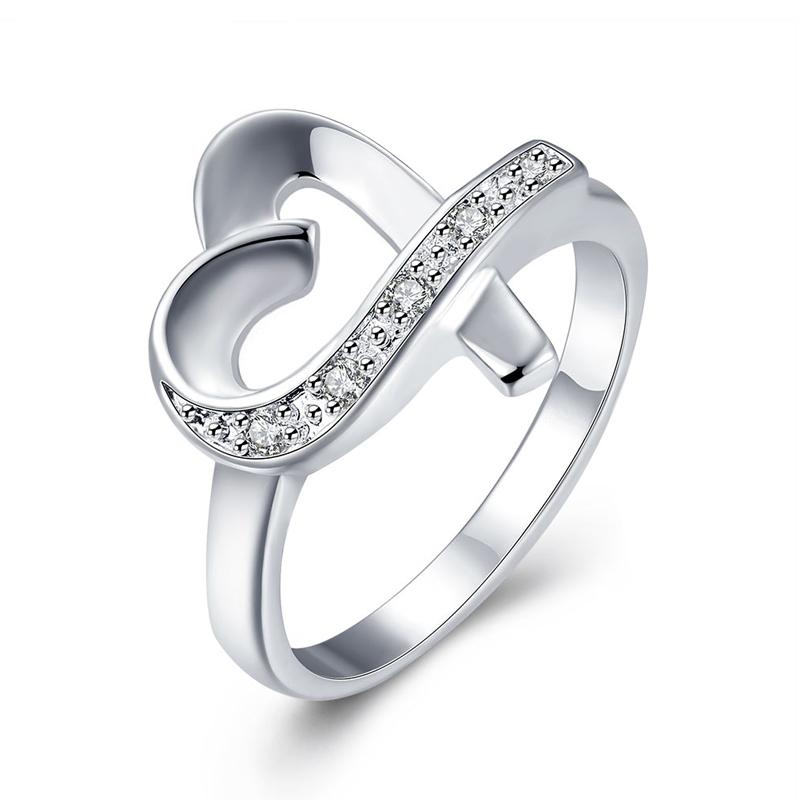 Кольцо на палец из серебра 925 пробы с сердцем для женщин, аксессуары для свадебных украшений