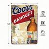 Винтажная металлическая жестяная табличка Coors Banquet Beer Ретро Настенный декор Мужская берлога Гараж Паб Кухня Сельская табличка Подарок