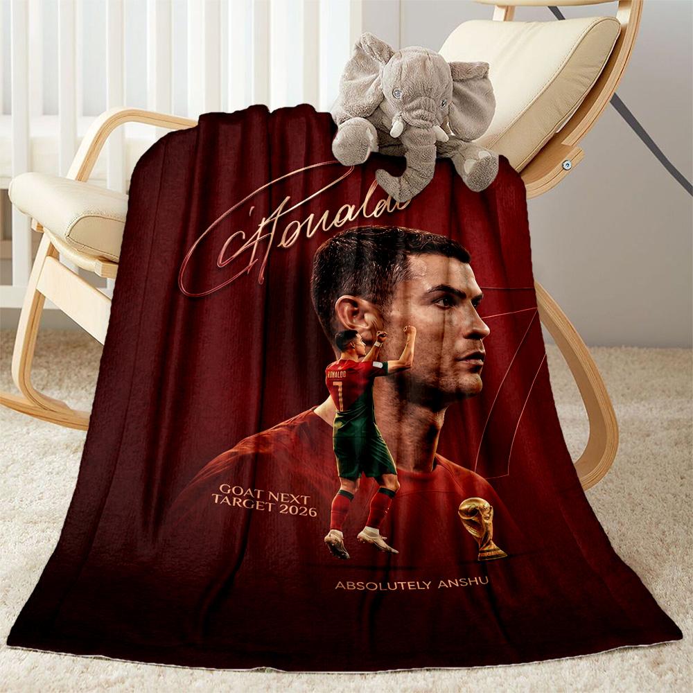 Cristiano Ronaldo's Legacy Blanket Warmthful Decor Perfect for Livingroom Couch Sofa All-Season Use Digital Print