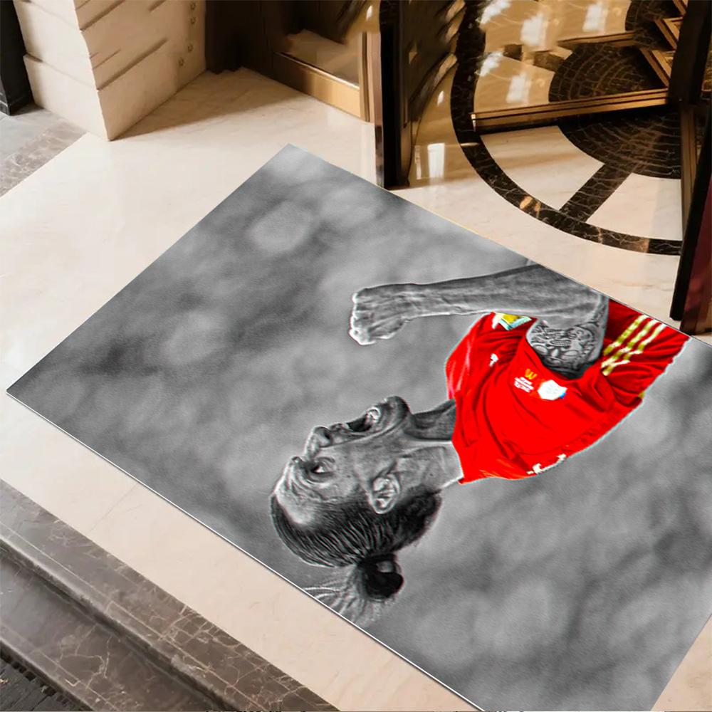 Soccer Player Action Floor Mat Perfect for Decorate room Balcony Hallway Bedrooms Antislip Carpet Office home decor Perfect Gift for Women/Men