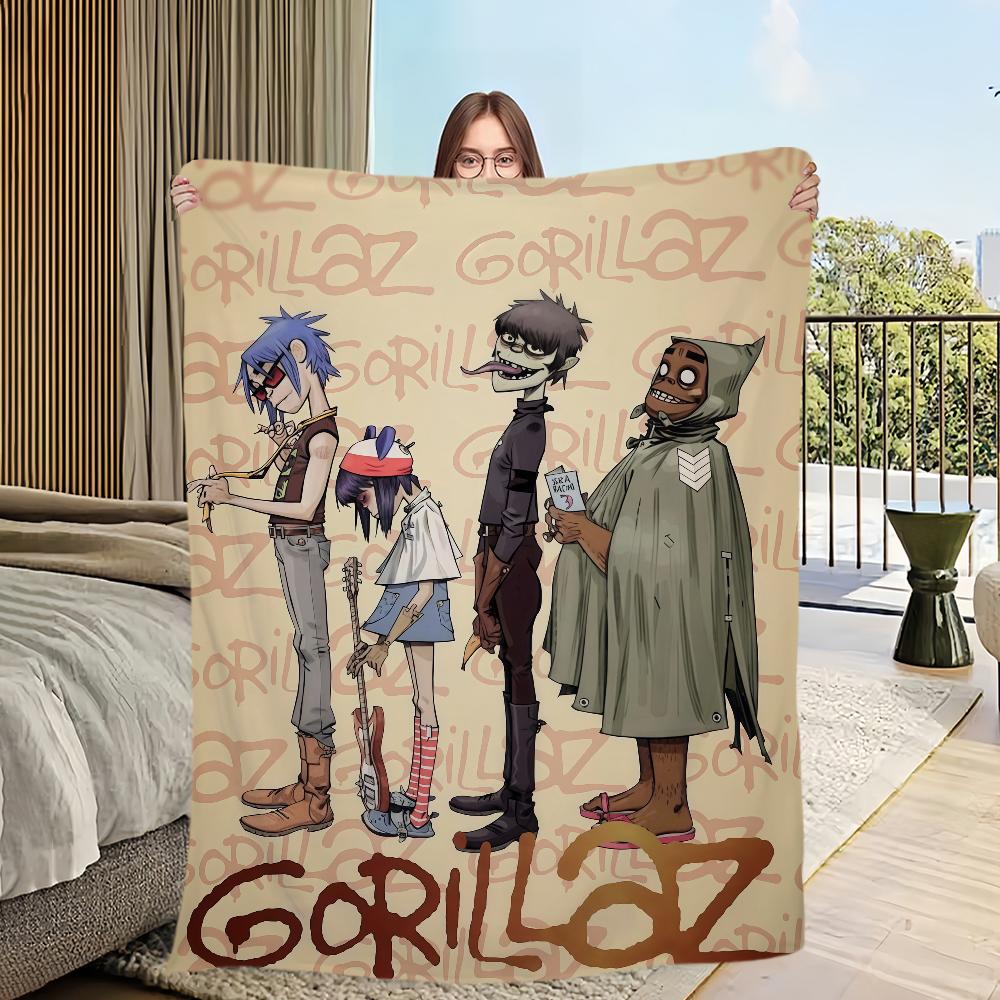Плед Singer Rock G-Gorillaz Фланелевый теплый комфортный мягкий плюшевый плед Для Пикника Кроватей Диванов Домов И Спален