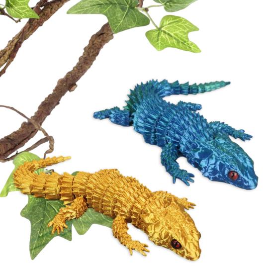 3D Lizard Simulation Model Action Toy Desktop Decor Realistic Looking Vibrant Color Animal Theme Lizard Fidget Toy Photography Prop