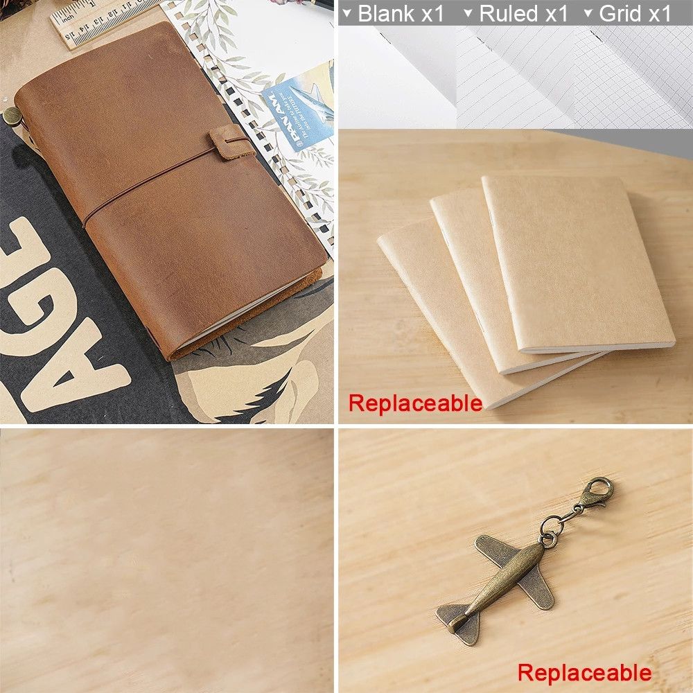 Скетчбук Канцелярские товары Коровья кожа Винтажный блокнот Дорожный блокнот Кожаный блокнот Натуральная кожа