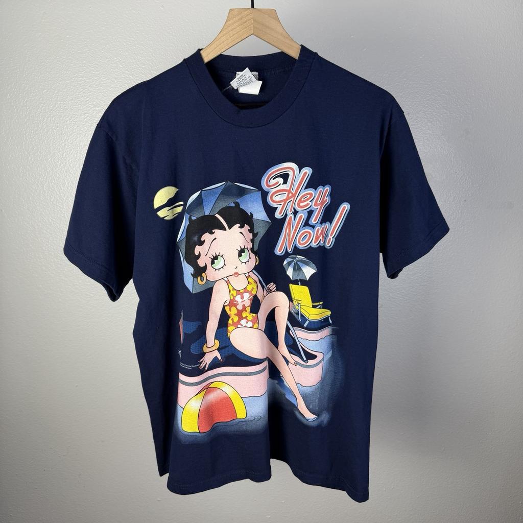 Vintage Betty Boop Hey Now! Freeze Big Print Bikini Bathing Suit T Shirt Size XL Unisex T-Shirt