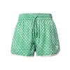 Adidas Originals Logo Print Straight-Leg Casual Shorts Women Bottoms Green IK7888